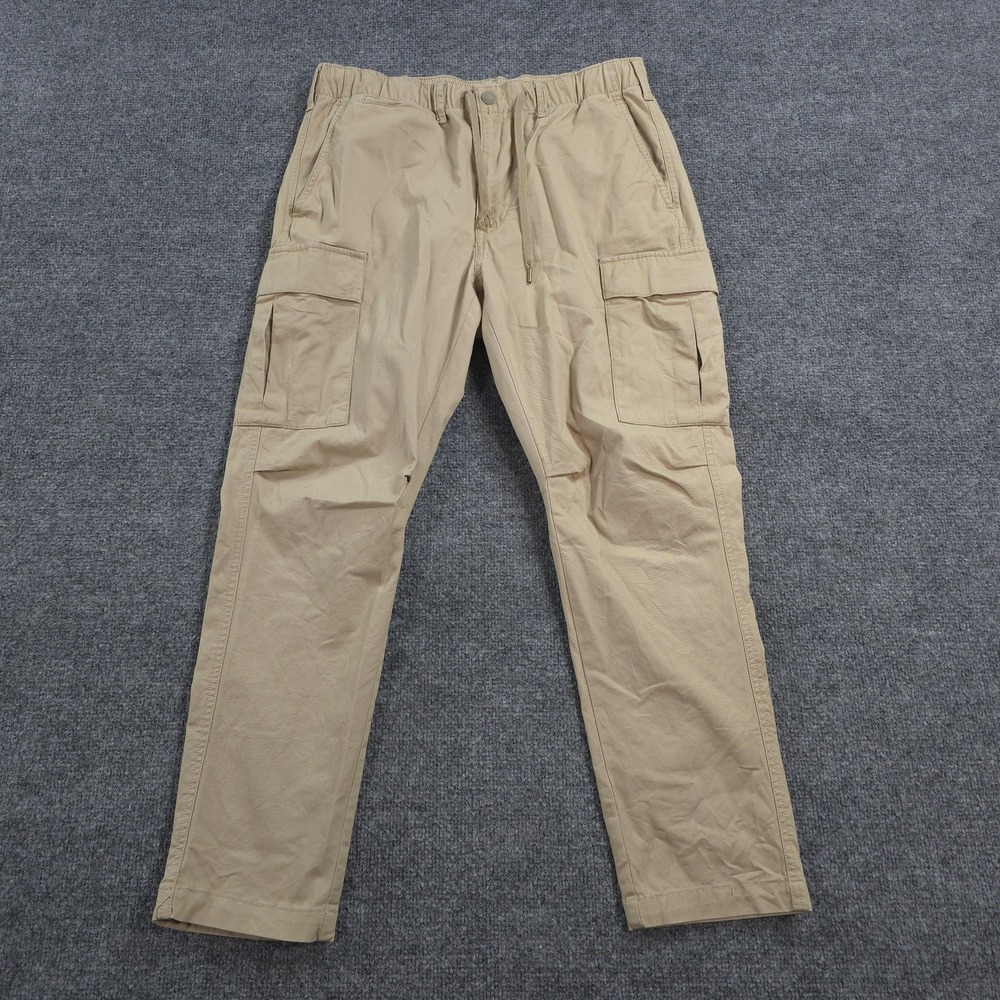 Polo Ralph Lauren Pants Mens 32x28 Beige Slim Fit Twill Cargo Travel Draw String